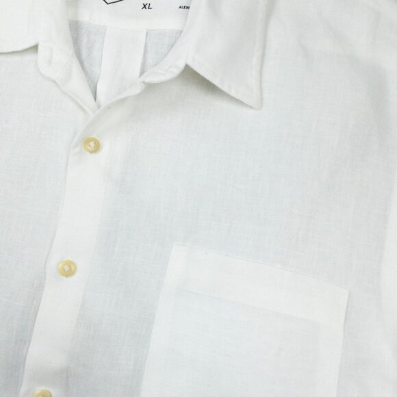 Alex Crane Ola Linen Shirt Men's XL White Short Sleeve Casual Button-Up Travel - Picture 5 of 10